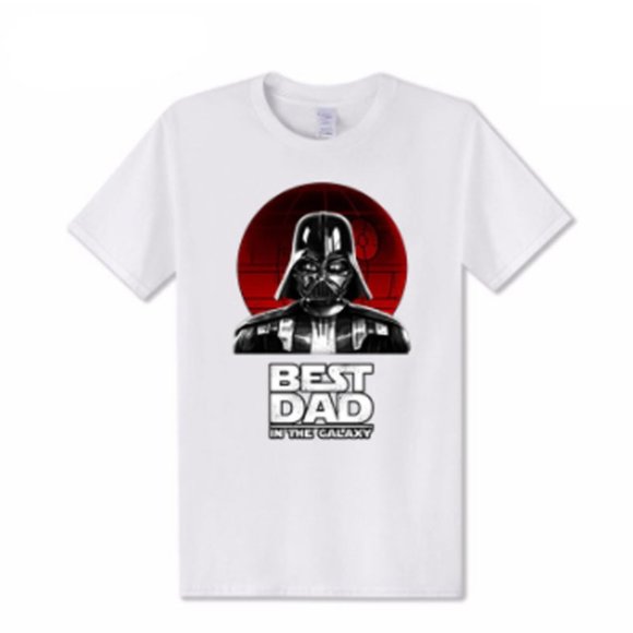 Best-Dad-In-The-Galaxy Darth Vader T-Shirt-White - Picture 1 of 2